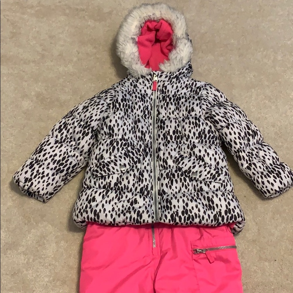 Winter jacket with snow pants.
